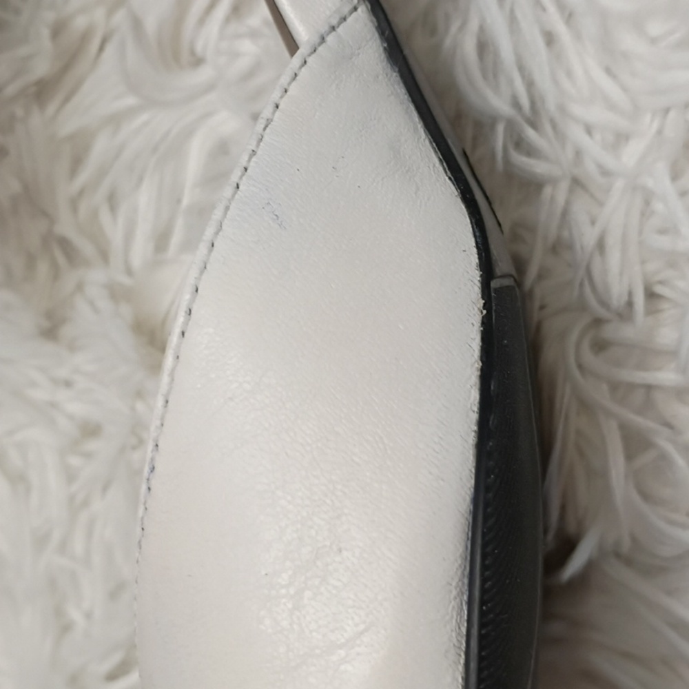 Array Elegant Off White Ankle Strap Heels Size 8 - image 6